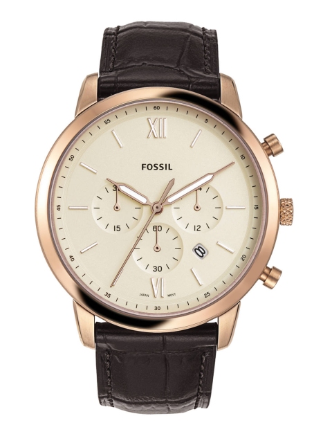 

Fossil Men Beige Analogue Watch FS5558