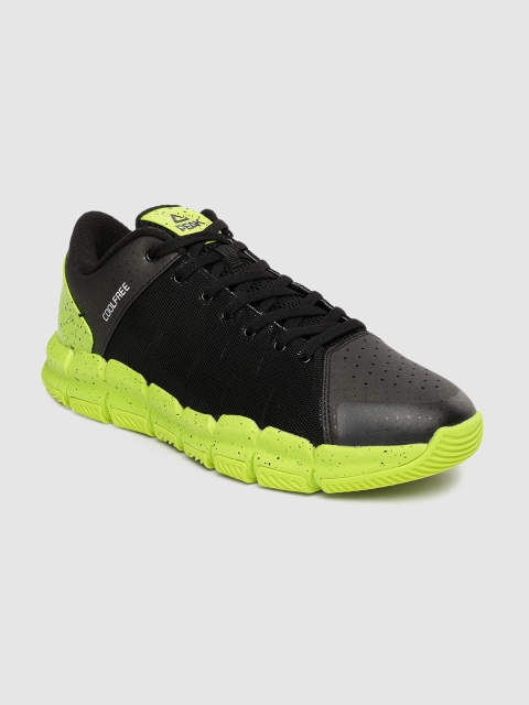 

PEAK Men Black & Fluorescent Green Basketball Shoes