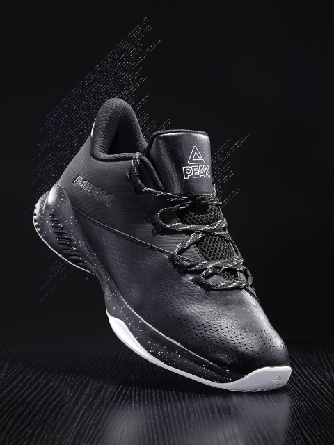

PEAK Men Black Mid-Top Basketball Shoes