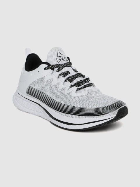 

PEAK Men White & Grey Running Shoes