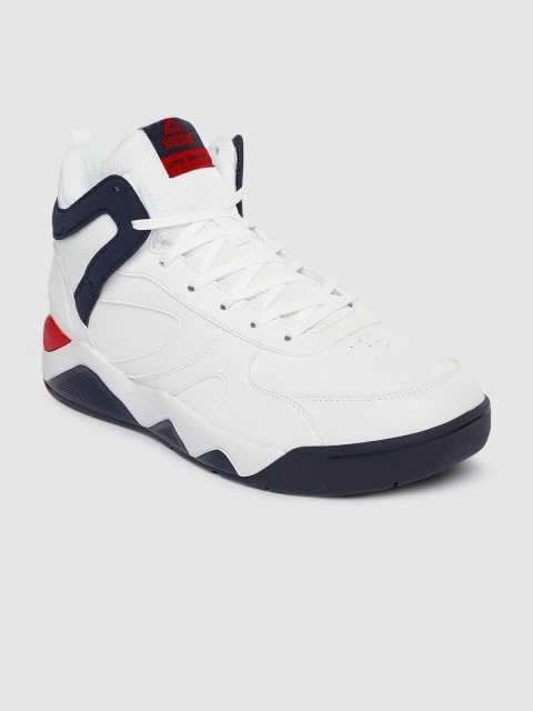 

PEAK Men White Mid-Top Basketball Shoes