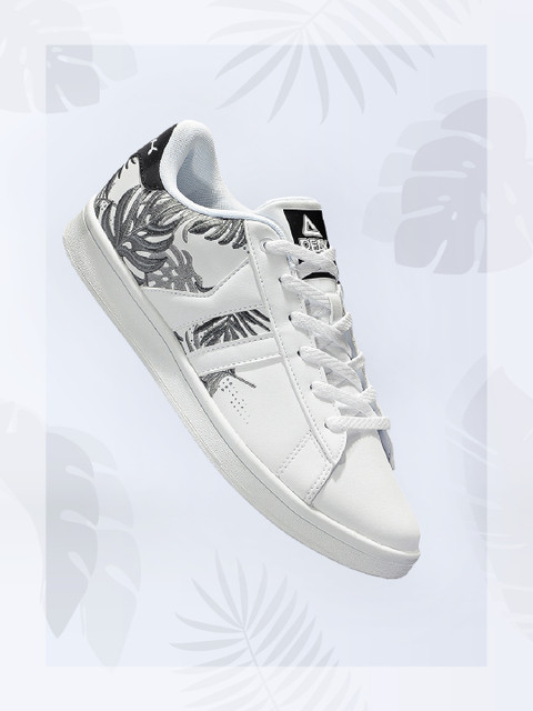 

PEAK Men White Embroidered Sneakers