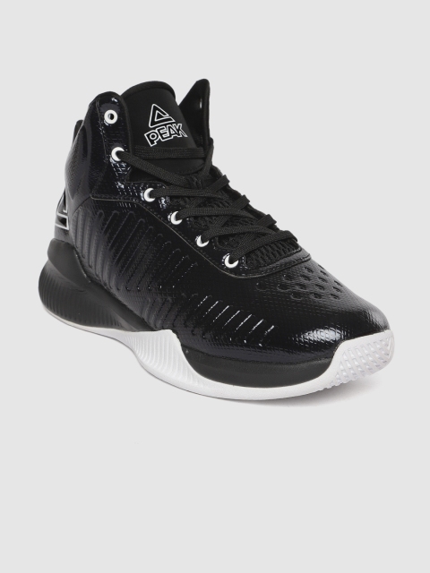 

PEAK Men Black Mid-Top Basketball Shoes