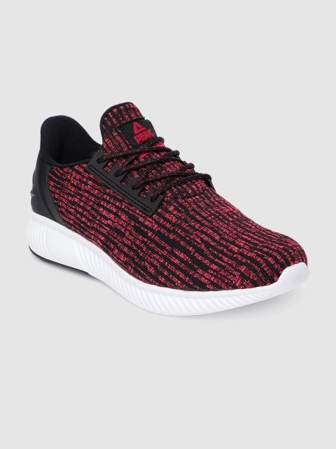 

PEAK Men Black & Red Running Shoes