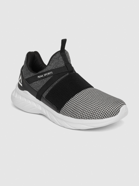 

PEAK Men Black Slip-On Running Shoes