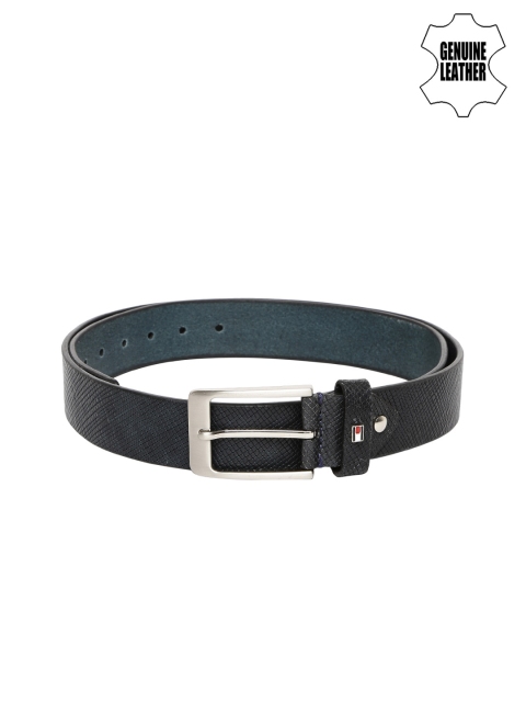 

Tommy Hilfiger Men Navy Genuine Leather Belt, Navy blue