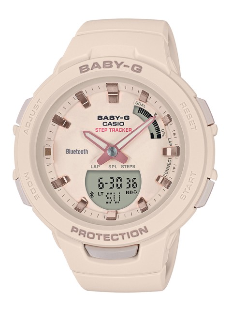 

CASIO Baby-G Women Beige Analogue and Digital Watch BX147 BSA-B100-4A1DR
