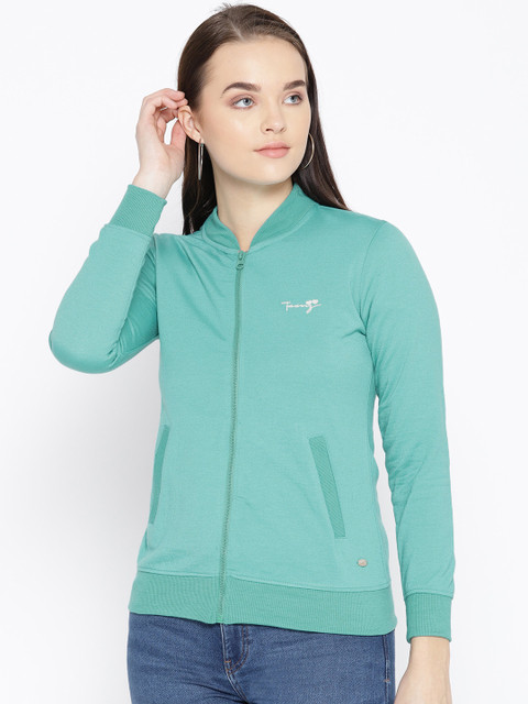

Taanz Women Green Solid Sweatshirt