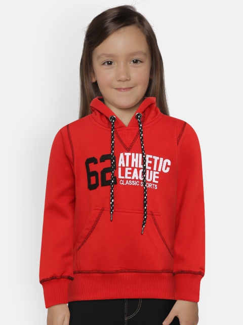 

The Sandbox Clothing Co. Unisex Red Solid Hooded Sweatshirt