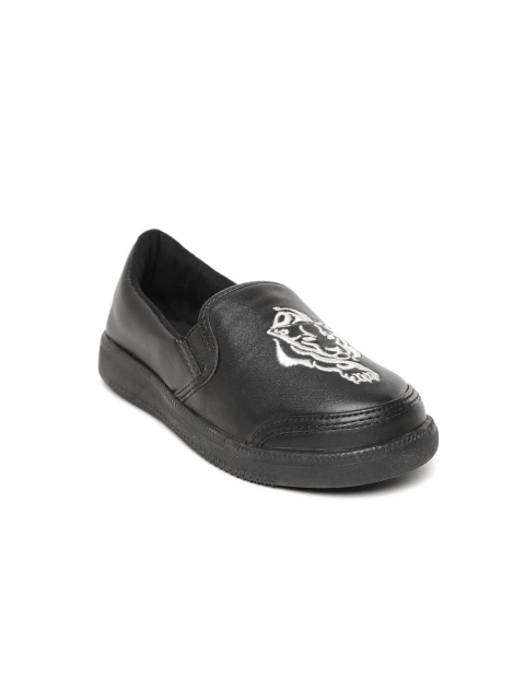 

KazarMax Kids Black & White Woven Design Slip-On Sneakers