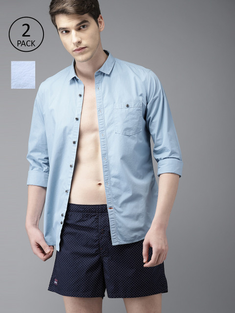 

THE BEAR HOUSE Men Pack of 2 Boxers TBH-REMO, Navy blue