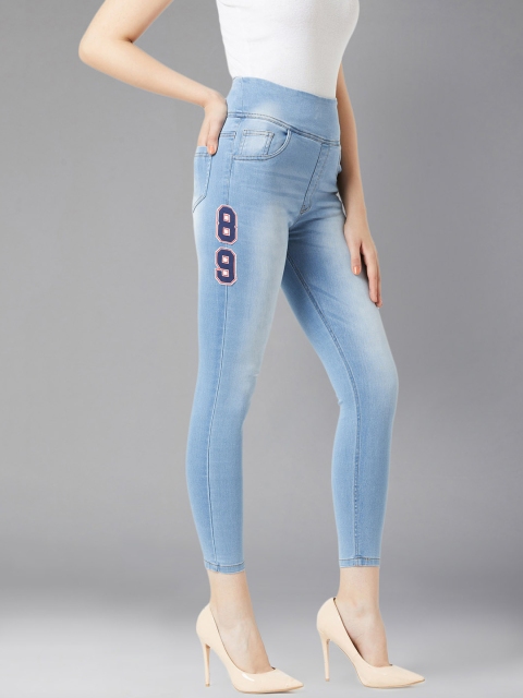 

DOLCE CRUDO Women Blue Solid Skinny Fit Jeggings