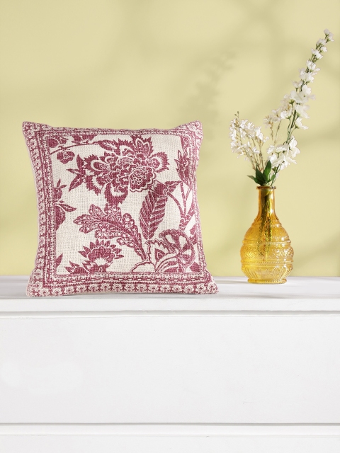 

Aura Off-White & Pink 16'' x 16'' Square Cushion