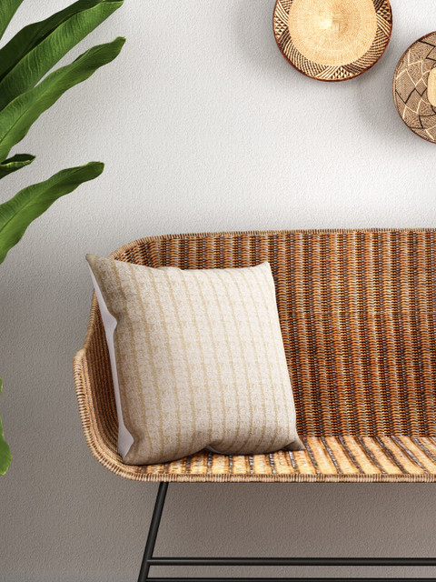 

Aura White & Gold Printed Square Cushion