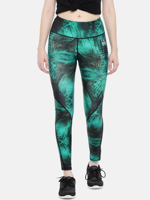 

Swee Shapewear Women Green & Black Printed Athletica Tights