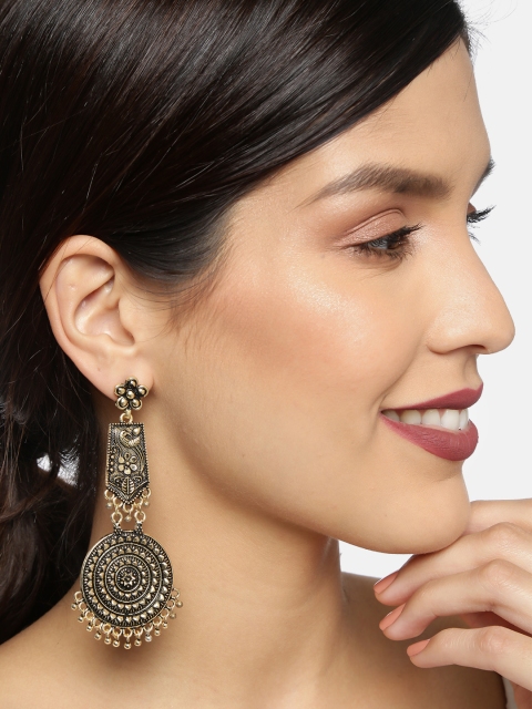 

Ayesha Antique Gold-Plated Classic Drop Earrings