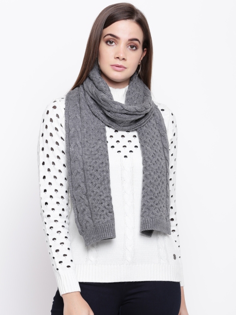 

Cayman Women Grey Woollen Woven Design Stole