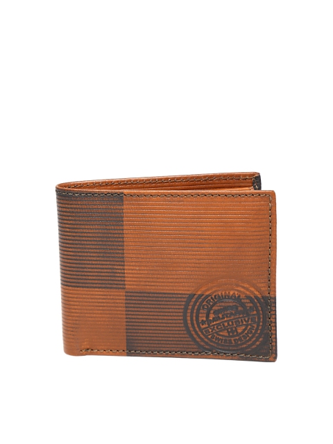 

SWISS MILITARY Men Brown Textured Genuine Leather Wallet