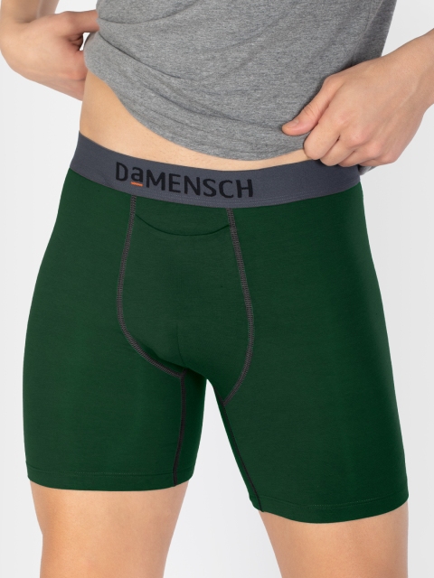 

DAMENSCH Men Green DEO-SOFT Deodorizing Micro Modal Solid Trunks DAM-BB-JG