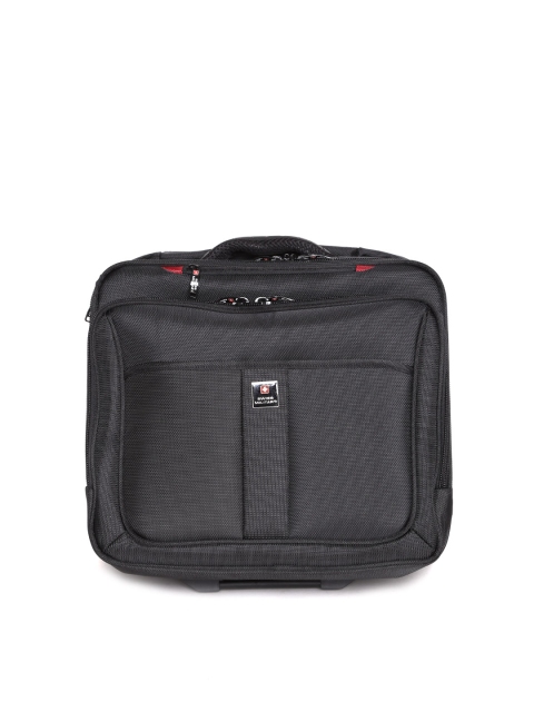 

SWISS MILITARY Unisex Black Small Trolley Bag