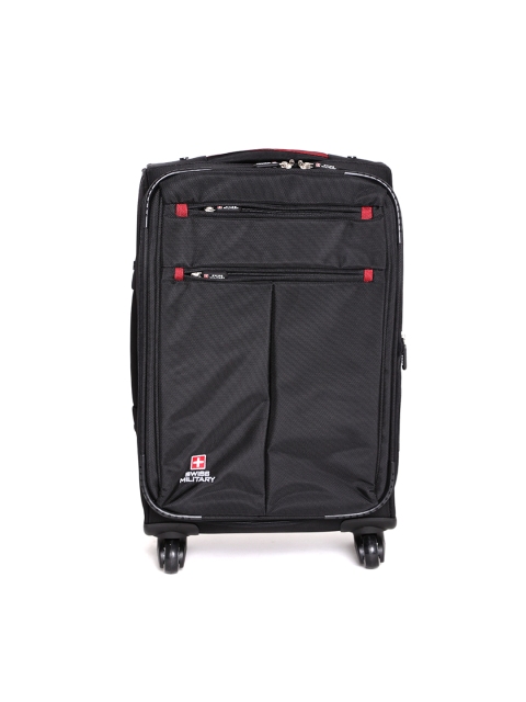 

SWISS MILITARY Unisex Black 40L Trolley Bag