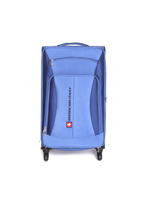 

SWISS MILITARY Unisex Blue Large Trolley Bag