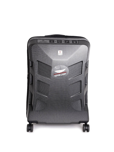 

SWISS MILITARY Unisex Black Small Trolley Suitcase