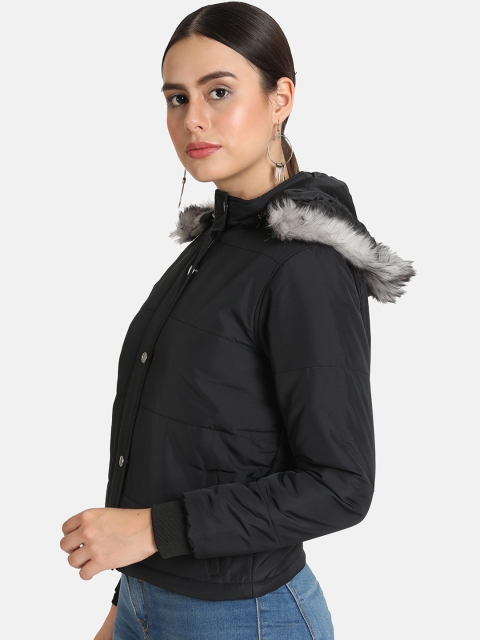

VividArtsy Women Black Solid Puffer Jacket