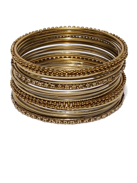 

Ayesha Women Set of 18 Antique Bangles, Gold