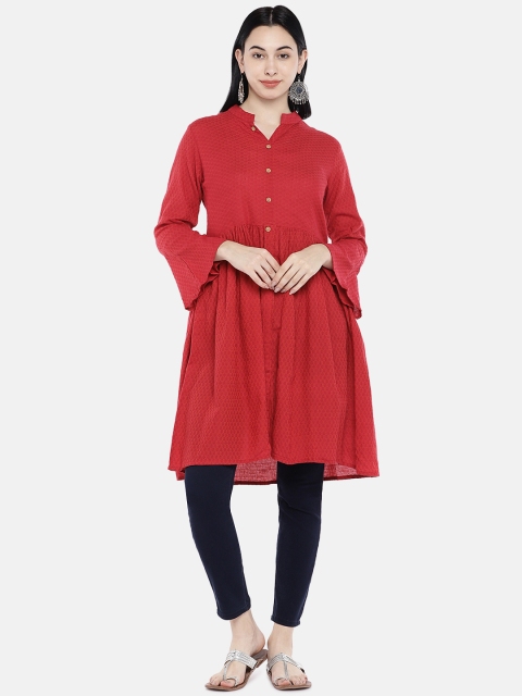 

Divina Women Red Solid Tunic