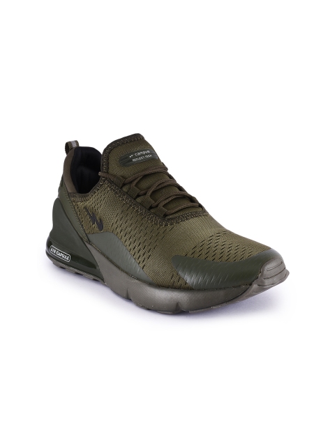 

Campus Men Olive Green Mesh Running Shoes