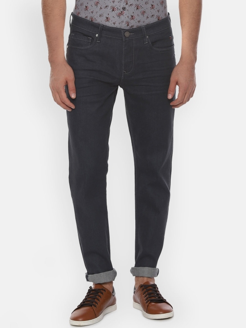 

Louis Philippe Jeans Men Black Slim Fit Mid-Rise Clean Look Stretchable Jeans