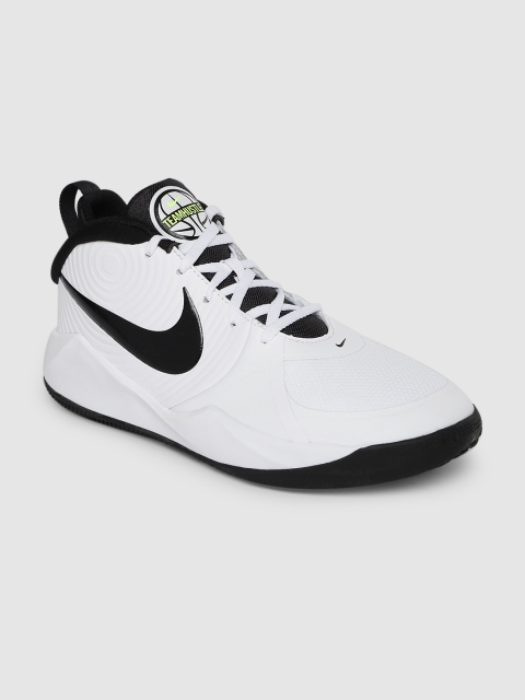 

Nike Kids White Team Hustle D9 Basketball Shoes
