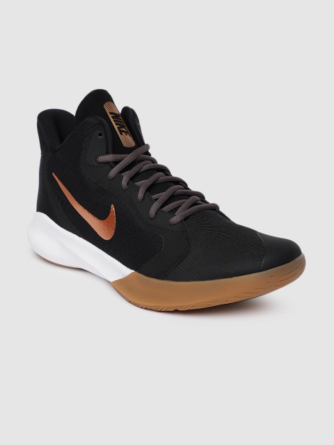 

Nike Unisex Black PRECISION III Mid-Top Basketball Shoes