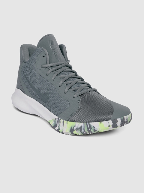 

Nike Unisex Grey PRECISION III Mid-Top Basketball Shoes