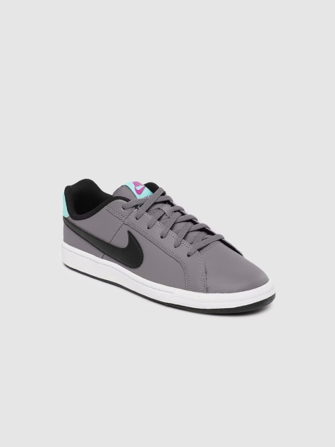 

Nike Boys Grey COURT ROYALE (GS) Leather Tennis Shoes
