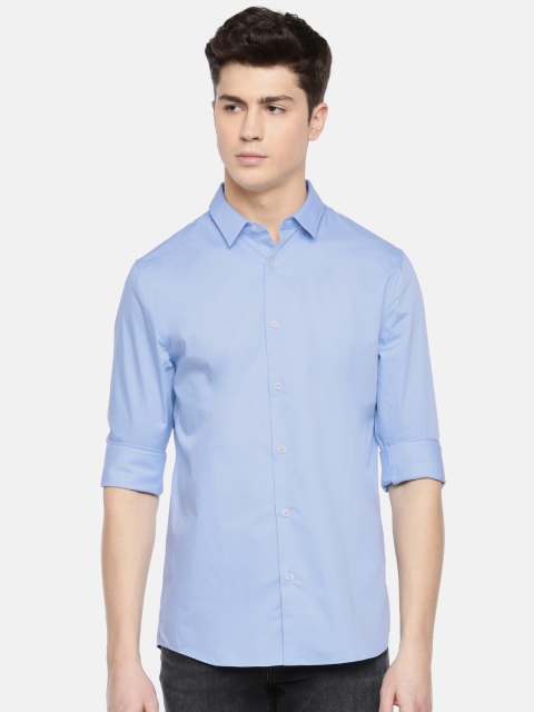 

Calvin Klein Jeans Men Blue Slim Fit Solid Casual Shirt