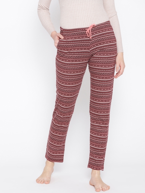 

Kanvin Women Burgundy & Pink Printed Lounge Pant