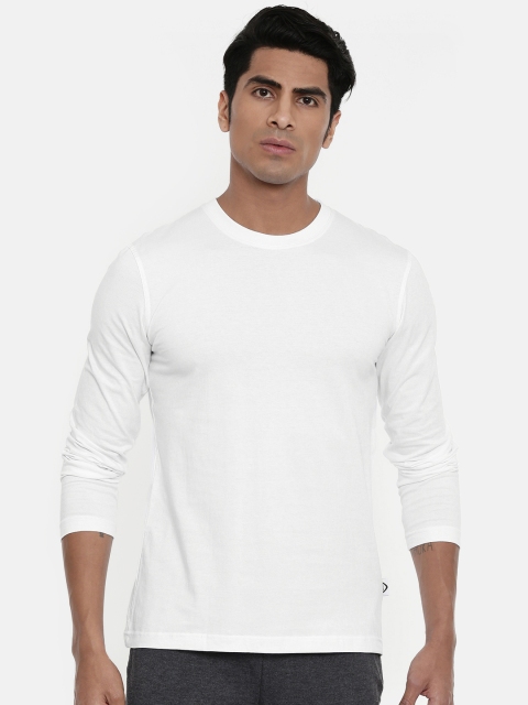 

zebu Men White Solid Round Neck T-shirt