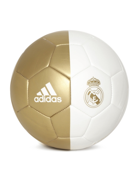 

ADIDAS Men White & Gold-Toned Real Madrid Capitano Colourblocked Football