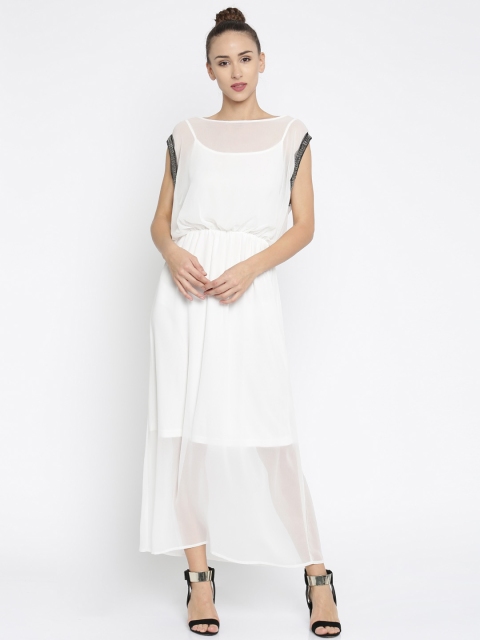 

Deal Jeans Women White Solid Maxi Dress