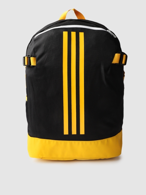 

ADIDAS Unisex Black & Yellow Striped Power IV Backpack