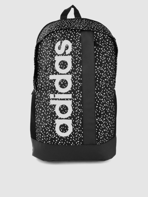 

ADIDAS Women Black & White LIN GR Brand Logo Backpack