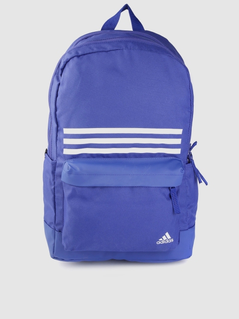 

ADIDAS Unisex Blue Solid Classic 3 Stripes Pocket Laptop Backpack