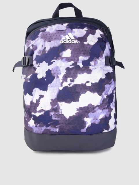 

ADIDAS Unisex Purple & White Camouflage Print Power IV Graphic Backpack, Blue