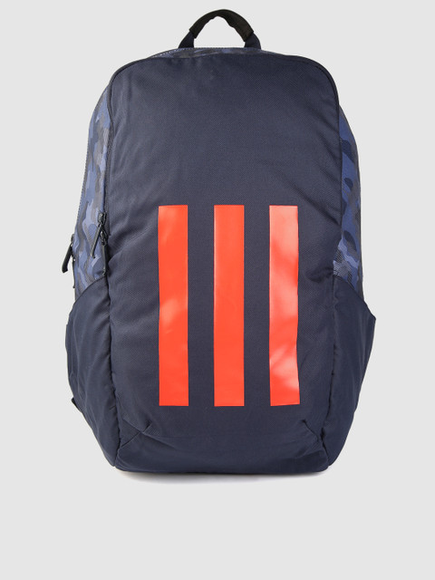 

ADIDAS Men Navy Blue Brand Logo Park Hood AOP 3S Training Laptop Backpack