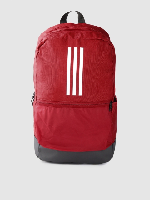

ADIDAS Unisex Red Solid Classic 3 Striped Laptop Backpack