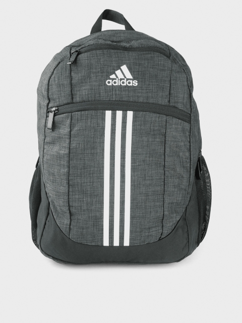 

ADIDAS Unisex Charcoal Grey Foundation III Striped Laptop Backpack