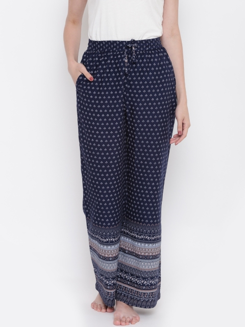 

Sweet Dreams Women Navy Blue Printed Lounge Pants