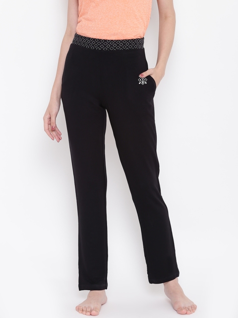 

Sweet Dreams Women Black Solid Lounge Pants